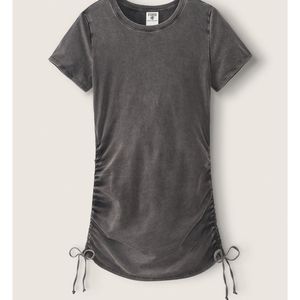 PINK T-shirt Dress, Adjustable Side Ruching